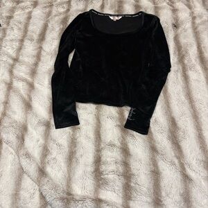 Juicy Couture Black Velvet Blouse